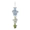 27" Green & Blue Ceramic Fish Windchime with Brown Rope